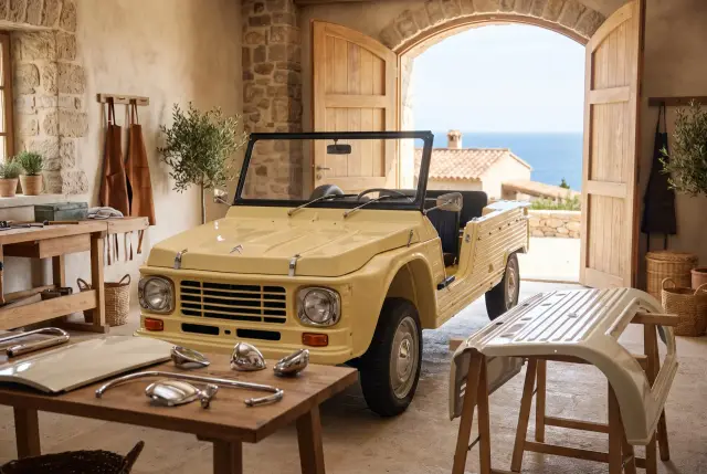 Klassieke Citroën Mehari-restauratie in mediterraanse werkplaats — Retro Rides Ibiza
